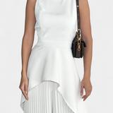 Ensemble Asymétrique Chrysoula avec Pantalon Plissé