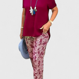 Ensemble Élégant Candelaria en Deux Pièces avec Coupe Structurée