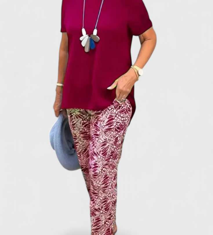 Ensemble Élégant Candelaria en Deux Pièces avec Coupe Structurée