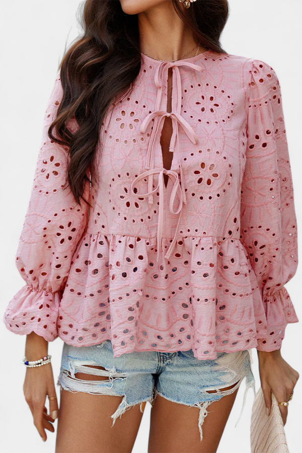 Kayden | Top Bohémien en Dentelle avec Coupe Fluide