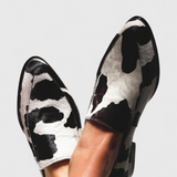 Mocassins Macarena Élégants avec Talon Bas et Imprimé Animal