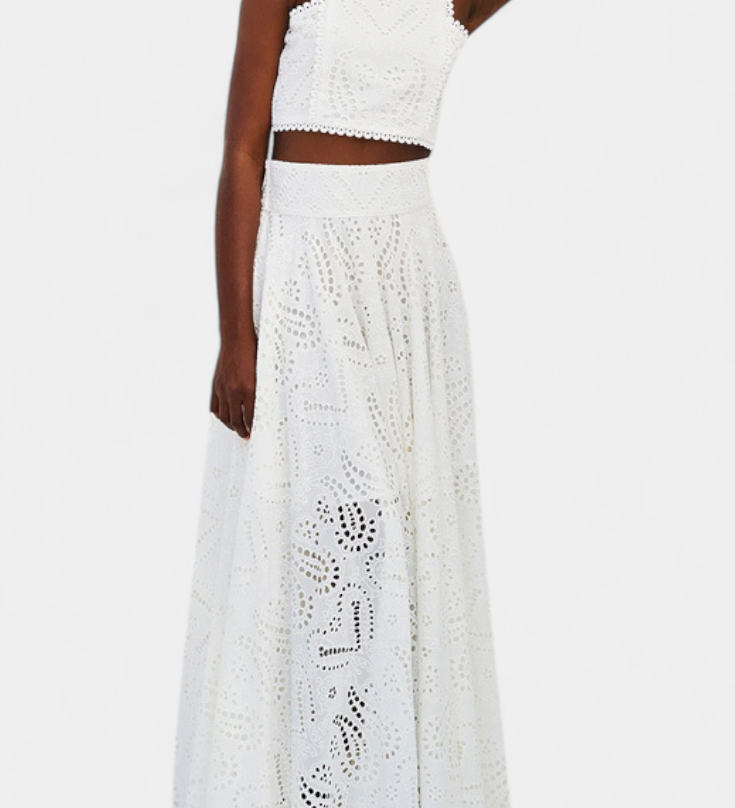 Danitza Ensemble Romantique en Dentelle Florale Découpée