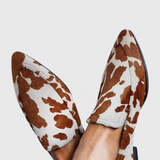 Loafers en Cuir Grecia avec Talon Bas et Pointe Aigüe