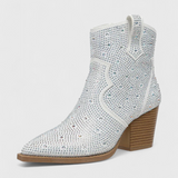 Bottes Élégantes Berenice avec Patchwork et Fermeture Éclair Latérale