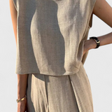 Ensemble Lauren en Deux Pièces à Jambes Larges