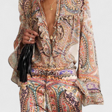 Finely Ensemble avec Blouse à Volants et Imprimé Vintage Paisley