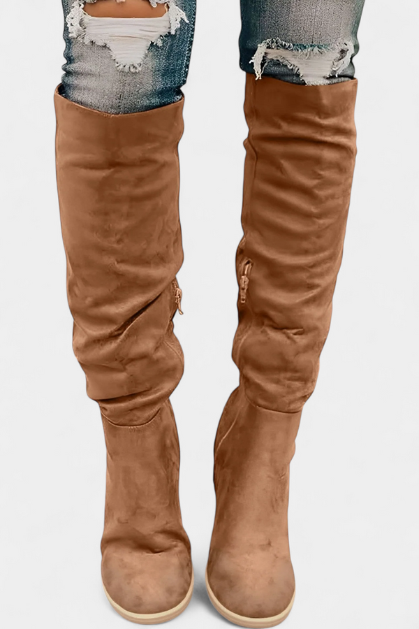 Calliope Bottes à Talon Épais jusqu'au Genou