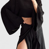 Maeva Ensemble Décontracté à Deux Pièces avec Ouverture et Nœud