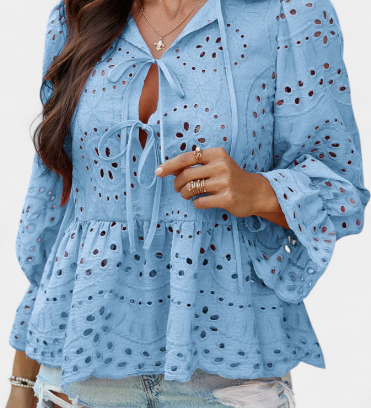 Kayden | Top Bohémien en Dentelle avec Coupe Fluide