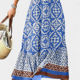 Jupe Maxi Éthyl Imprimée avec Volant