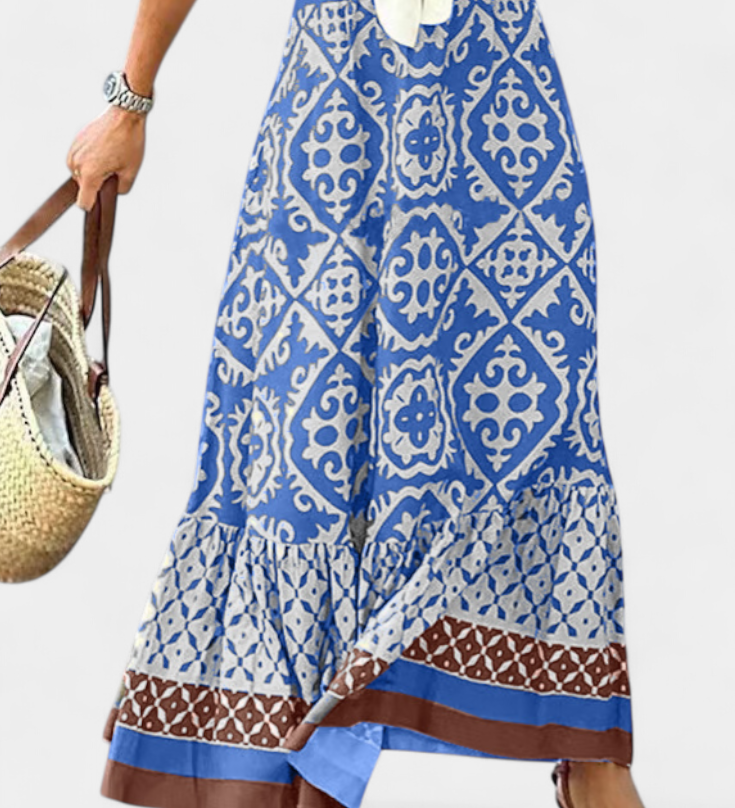 Jupe Maxi Éthyl Imprimée avec Volant