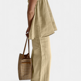 Lía Ensemble d'Été avec Top Ample et Pantalon Fluide