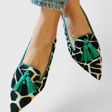 Mocassins Fermina Élégants avec Bout Aiguisé et Design Bicolore