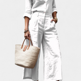 Ensemble Sabina Rose de Chemise Ample et Pantalons Capri