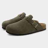 Aubree Sabots Unisex en Daim avec Boucle Ajustable