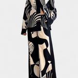 Basilisa Ensemble à Jambes Larges avec Imprimé Graffiti