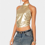 Anna | Top Halter Métallique Karter