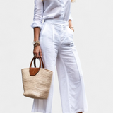 Ensemble Sabina Rose de Chemise Ample et Pantalons Capri