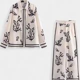 Nazaret Ensemble à Jambes Amples avec Imprimé Artistique