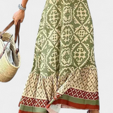 Jupe Maxi Éthyl Imprimée avec Volant