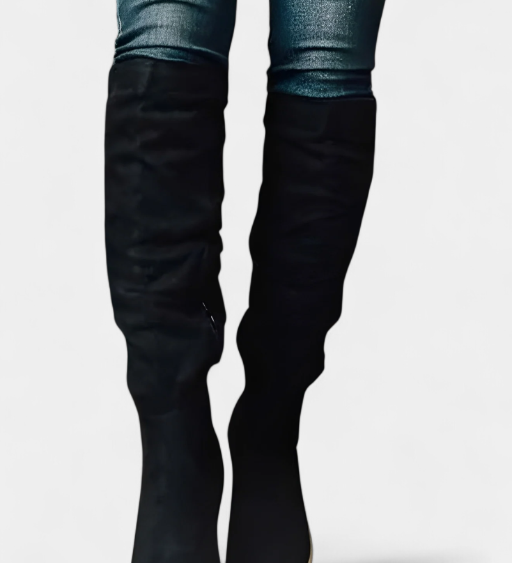 Calliope Bottes à Talon Épais jusqu'au Genou