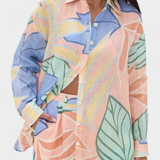 Lumina Ensemble Tropical avec Chemise Ample et Shorts Taille Haute