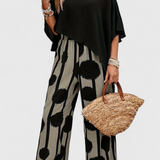 Ensemble Asymétrique Aleida avec Top et Pantalon Imprimé