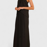 Ensemble Bernadina en Lin avec Top à Ouverture Frontal et Pantalon à Jambes Amples