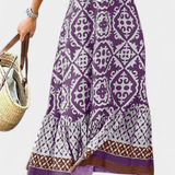 Jupe Maxi Éthyl Imprimée avec Volant