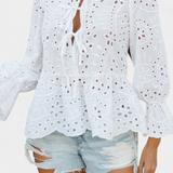 Kayden | Top Bohémien en Dentelle avec Coupe Fluide