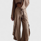 Maeva Ensemble Décontracté à Deux Pièces avec Ouverture et Nœud