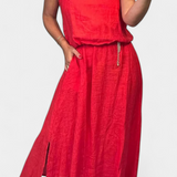 Ensemble Meliora en Lin et Coton avec Gilet Sans Manches et Jupe