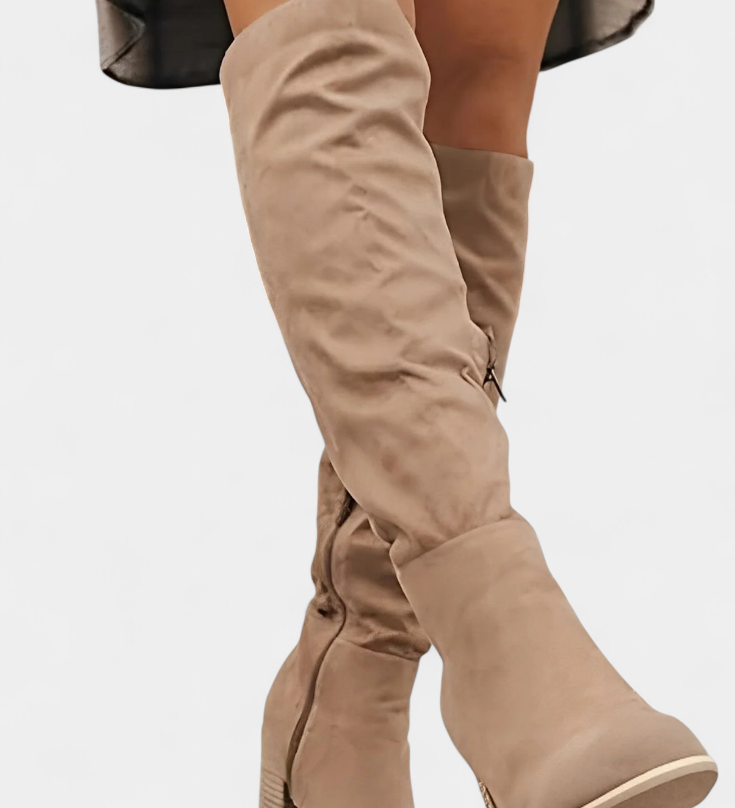 Calliope Bottes à Talon Épais jusqu'au Genou