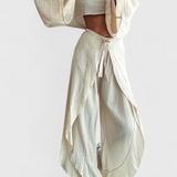 Maeva Ensemble Décontracté à Deux Pièces avec Ouverture et Nœud