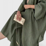 Ensemble Décontracté Caspian en Deux Pièces avec Kimono Long