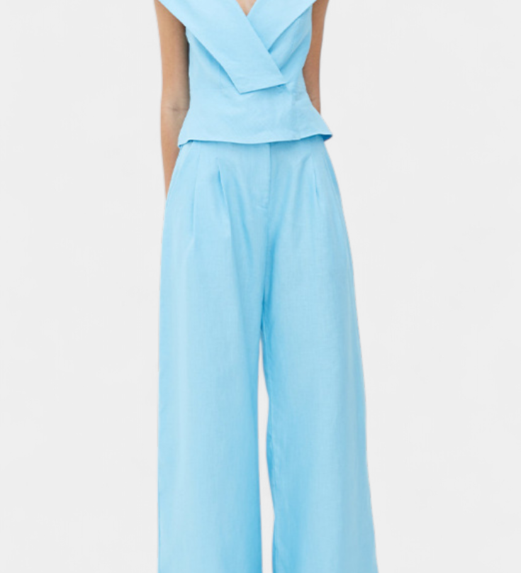 Ensemble Top Asymétrique et Pantalon Palazzo Hayden