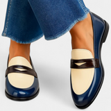 Mocassins Bicolores Claudia au Style Intemporel