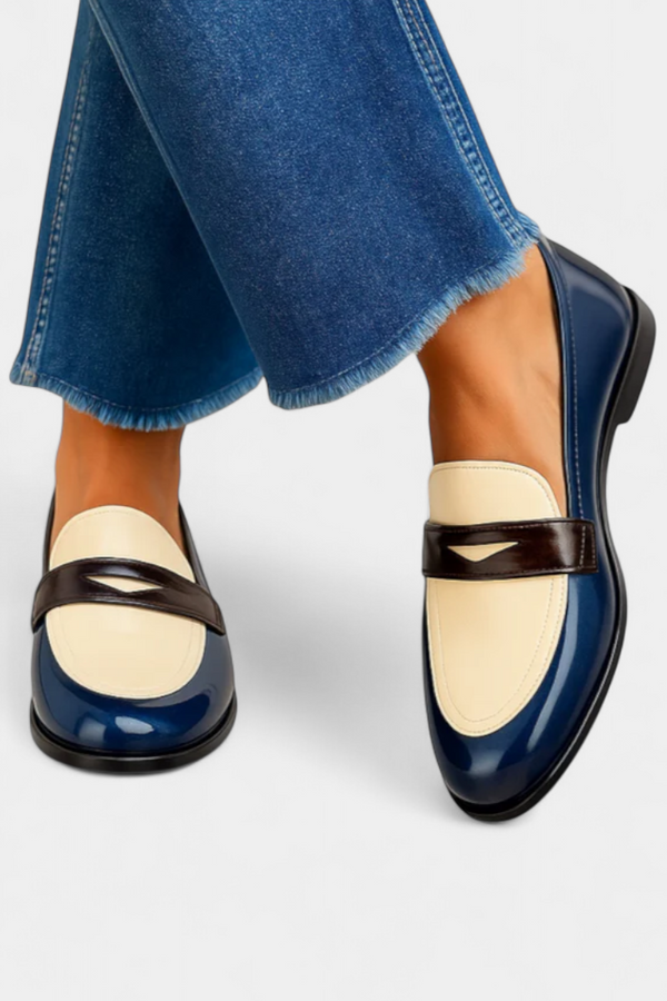 Mocassins Bicolores Claudia au Style Intemporel
