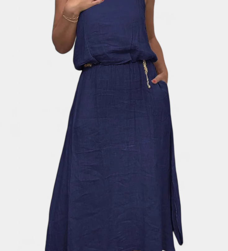 Ensemble Meliora en Lin et Coton avec Gilet Sans Manches et Jupe