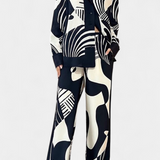 Basilisa Ensemble à Jambes Larges avec Imprimé Graffiti