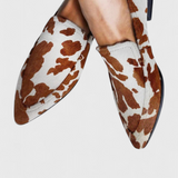 Loafers en Cuir Grecia avec Talon Bas et Pointe Aigüe