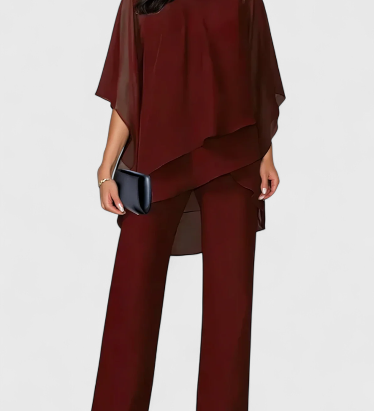 Kitty Ensemble de Deux Pièces avec Épaules Dégagées et Silhouette Fluide