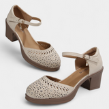 Bottines Femme en Cuir Synthétique avec Boucle Décorative