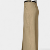 Jupe Amani Longue à Taille Haute avec Fente Avant et Coupe Droite