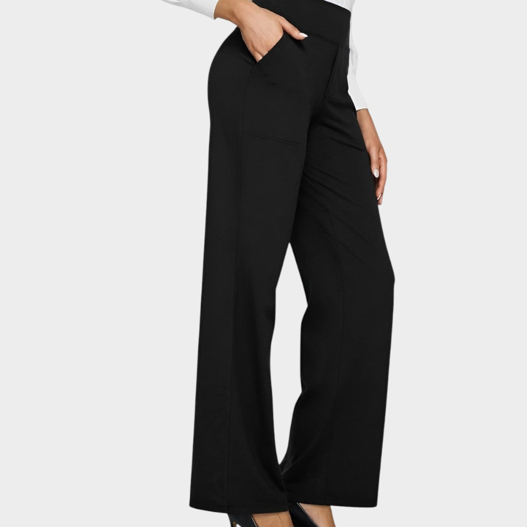 Calista™ | Pantalons femme à jambes larges couleur marron