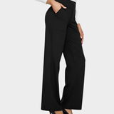 Calista™ | Pantalons femme à jambes larges couleur marron