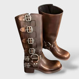 Bottes Vintage en Cuir Femme