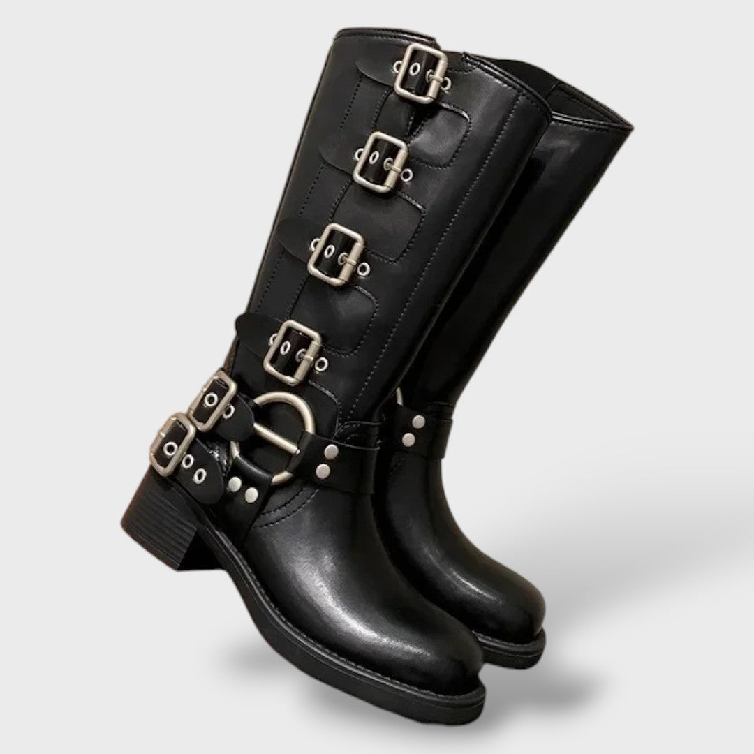 Bottes Vintage en Cuir Femme