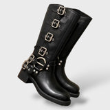 Bottes Vintage en Cuir Femme