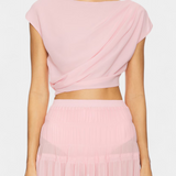 Jupe Nalia en Chiffon avec Taille Élastique et Couches Flottantes